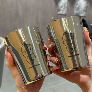 Vaso <span class=keywords><strong>de</strong></span> Agua <span class=keywords><strong>de</strong></span> Acero Inoxidable 304 para el Hogar, Adultos y Niños, Antiescaldaduras, Anticaídas, Vaso para Beber, Vaso para <span class=keywords><strong>Leche</strong></span> para Bebés <span class=keywords><strong>de</strong></span> Jardín <span class=keywords><strong>de</strong></span> Infancia - Product Image 3