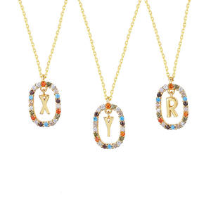 IGH uality 925 Sterling ililver ninitial etter eckashion IRCON irir925 ililver 26 Alphabet orant eckecklace For IFT - Product Image 1