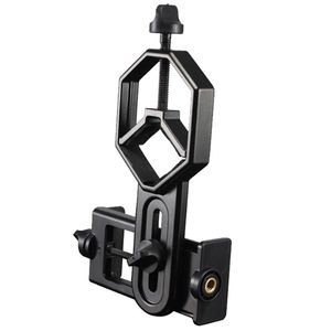 Negro ajustable teléfono móvil adaptador montaje microscopio Spotting Scope telescopio Clip soporte teléfono soporte - Product Image 6