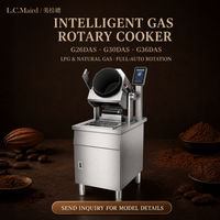 Machine de cuisson verticale rotative intelligente à gaz, wok automatique à tambour G30DAS, équipement de cuisine commercial