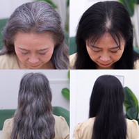 IVS 400ml Professionelles Permanentes Halal Arganöl Naturschwarz Haarshampoo Färbeshampoo Haarfarbshampoo für Männer und Frauen