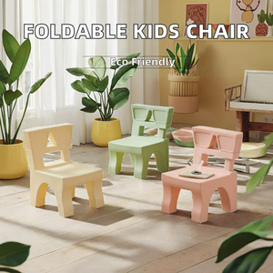 Wholesale KS Modern Foldable Eco-Friendly Apartment Use Children's Plastic Round <b>Wing</b> <b>Back</b> <b>Chair</b> Bright Color - Product Image 2
