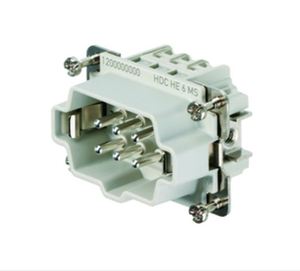 Conector Weidmuller 1200000000 1200200000 HDC HE <span class=keywords><strong>6</strong></span> MS HDC HE <span class=keywords><strong>6</strong></span> FS, Número de Polos <span class=keywords><strong>6</strong></span>, Conexión de Tornillo, Tamaño 3 - Product Image 1