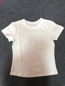 T-shirt da <span class=keywords><strong>Donna</strong></span> Personalizzate all'Ingrosso, Top Corto Estivo Morbido, Maglietta Aderente <span class=keywords><strong>Sexy</strong></span> in Tinta Unita, 95% Cotone 5% Spandex - Product Image 3