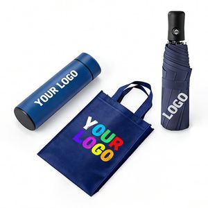 YS67 Custom Logo Promotional Cheap Wholesale Manual Automatic Business Branded WindProof Folding Umbrellas <b>Printed</b> - Product Image 1