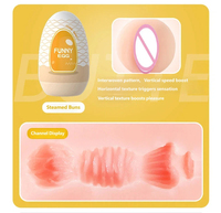 Mini Masturbateur Amusant en Forme d'Œuf pour Hommes, Godet de Masturbation Portable, Vagin de Poche Réutilisable, Jouet Sexuel, Coffret Cadeau Adulte - Vente en Gros