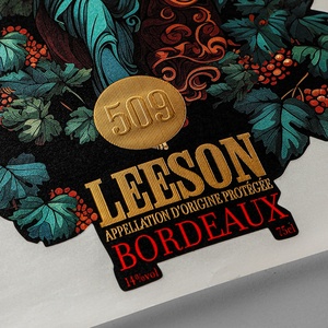 Hot bán hai mặt lá vàng dập nổi nhãn rượu vang kết cấu không thấm nước giấy Whisky nhãn chai cho rượu vang - Product Image 6