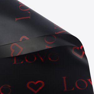 Trái tim + "tình yêu" thiết kế hoa gói Giấy chất lượng cao mới đến phong cách Hàn Quốc giấy gói bó hoa giấy - Product Image 4