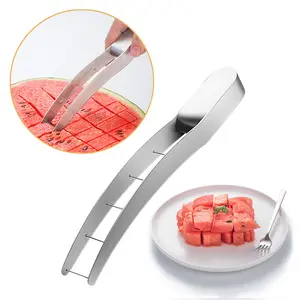 Kitchen Tools Custom Logo professional 304 stainless steel manual Fruit watermelon cube cutter slicer