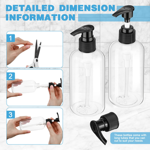 Unique Empty 100ml 200ml 300ml 500ml for PET Plastic <b>Squeeze</b> Shampoo <b>Bottles</b> Lotion Pump for Cosmetic Face Mask Custom Logo - Product Image 4