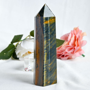 Torre de Cristal Natural al por Mayor, Obelisco de Ojo de Tigre Azul, Cuarzo en Bruto, Gema Suelta para Manualidades y Decoración del Hogar - Product Image 2