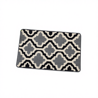 Tapis classique vintage en polyester à poils ras 2x5, antidérapant, lavable en machine, résistant à l'usure, brun taupe clair, pour entrée, couloir, cuisine