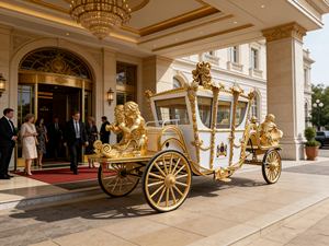 La Voiture Royale Sans Chevaux 60V 3KW Électrique Style Rétro Classique pour Hôtels et Complexes Hôteliers 30km/h - Product Image 1