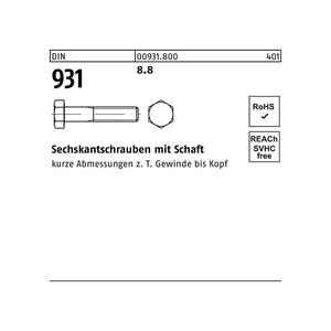Tornillo hexagonal DIN 931/ISO 4014x80mm - Product Image 1