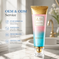 Dentifrice blanchissant OEM/ODM 2,5 % de niacinamide sans fluorure, élimination des taches profondes, haleine fraîche, soin buccal quotidien, lot de 2