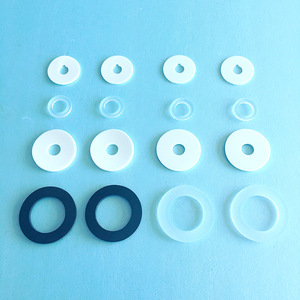 Flat Silicone <b>Washers</b> M4 Screw Size Plain Finish For General Industry Use Transparent And Odorless Seals - Product Image 1