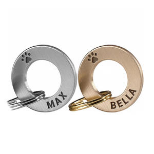 Индивидуальная бирка для животных из латуни и нержавеющей стали с гравировкой имени питомца, полированная металлическая бирка для собак - Product Image 3