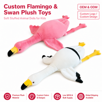 Boneka Angsa Raksasa Kawaii, Mainan Boneka Flamingo Lembut untuk Bayi, Bantal Boneka Flamingo Jumbo