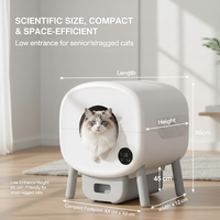 Bac à litière intelligent pour chat avec nettoyage automatique, contrôle par application, filtre anti-odeurs et grande capacité pour plusieurs chats