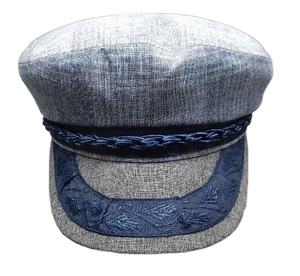 Gorra de capitán de tela de gamuza de estilo náutico de moda elegante de alta calidad personalizada con adorno de <span class=keywords><strong>cuerda</strong></span> trenzada y botón decorativo - Product Image 4