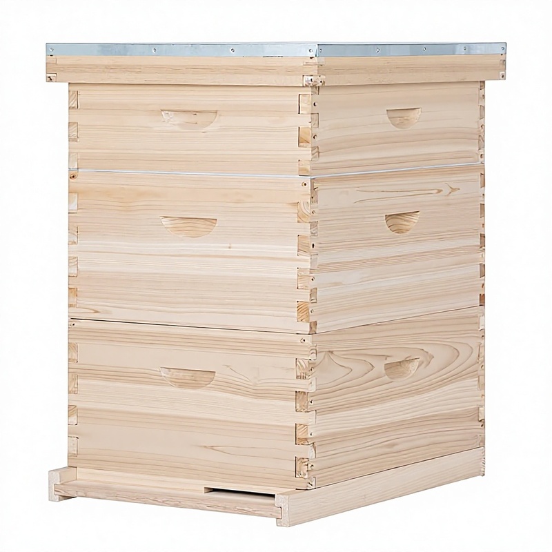 Solid Wood Polished Beehive Deep Box