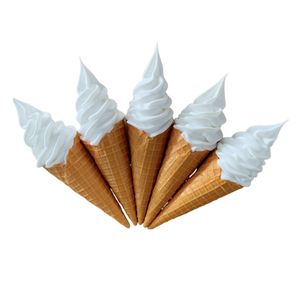 8.66inch 22cm Soft Serve Original Simulated Food Display Faux Ice Cream Props <b>Party</b> Plastic Secure Waffle Cone White Head - Product Image 1