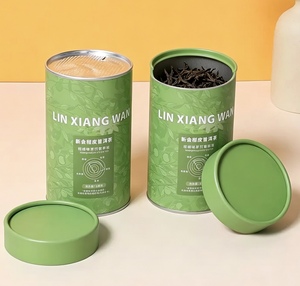 Boîte cadeau ronde en papier kraft biodégradable avec couvercle, emballage personnalisé pour café et aliments, options de pelliculage mat - Product Image 1