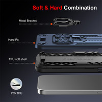 Étuis de téléphone robustes pour Xiaomi 17 Pro Max 17 Pro 15 Ultra 5G, protection lourde en PC et TPU, support d'anneau, béquille, coque antichoc