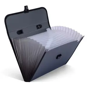 Kantor bisnis 13 kantong pegangan portabel multi-warna A4 akordion Folder File banyak saku Folder File dapat diperluas
