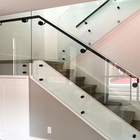 Support de main courante amovible en acier inoxydable pour main courante en verre extérieure, garde-corps d'escalier, balcon, design moderne