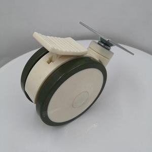 Qingdao Zhurui M12 Gewindestange Doppel-Medizinische Rollen Krankenhausbett-Rollen 75/100mm Polyurethan & ABS Deling Lager Schwenkbar mit Bremse - Product Image 4