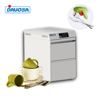 Comptoir autoportant professionnel 60cm en acier inoxydable Smart Fast 60s Cycle de lavage Machine à laver les verres commerciale pour les restaurants