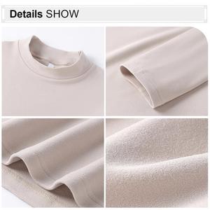 Custom Cotton Plain Long Sleeve Round Neck Tshirt High Quality 260gsm Blank Men Long Sleeve t Shirt - Product Image 4