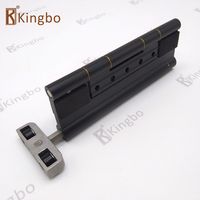 Poignée de charnière à roulettes pour porte pliante, accessoires de quincaillerie en aluminium noir robuste pour le marché britannique