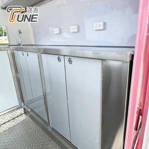 Petite remorque alimentaire mobile pour restaurant extérieur, boulangerie, camion de crème glacée, camion de restauration rapide, chariot à café, vente ambulante à <span class=keywords><strong>vendre</strong></span> - Product Image 6