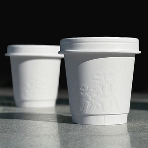 Custom Logo Disposable Beautiful <strong>Mini</strong> White Kraft <strong>Paper</strong> <strong>Cups</strong> Container Custom PE Coated Embossed Double Wall <strong>Paper</strong> <strong>Cup</strong> With Lid - Product Image 2