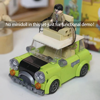 MOC Bean britannique comédien voiture Austin Mini 1000 blocs de construction jouets Johnny anglais Reborn coupé modèle brique ensemble pour bricolage MOC cadeau