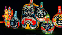 Lanterne en forme de gourde de style chinois et lumière en forme de vase pour l'affichage de lanterne de jardin