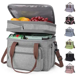 Wholesale Large Capacity High Quality Reusable Leakproof Liner, Tote Cooler Insulated Lunch bags boxes for women/