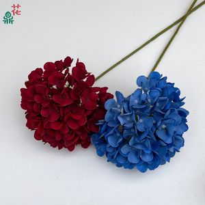 Flores de hortensia artificiales de seda de Shichuan, tamaño grande, hechas a mano, decoraciones para bodas, para pasillo de salón, fondo de recepción - Product Image 3