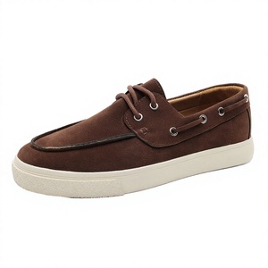 Nouvelles chaussures bateau à lacets pour hommes, respirantes, en maille, semelle plate en caoutchouc, décontractées, classiques, à bas prix - Product Image 3