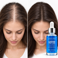 Sérum de croissance capillaire au cuivre et aux peptides, traitement professionnel bio pour la perte de cheveux, marque privée, 10% OEM ODM Ghk-Cu