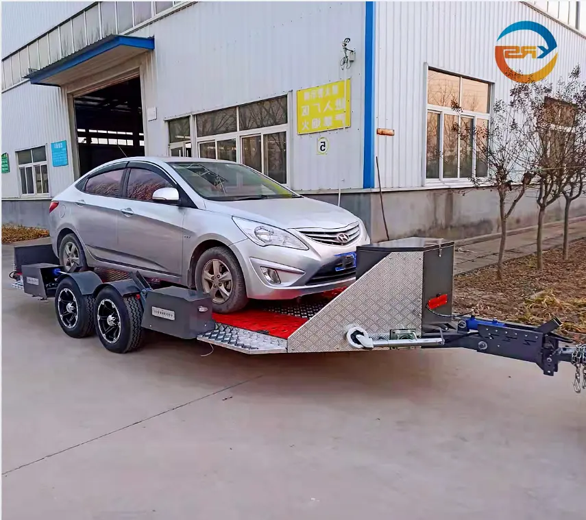 High-Quality Race Car Trailer in Steel Plant