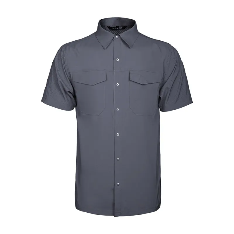 SABADO Hot Sale Custom Outdoor Camo Two PocketQuick Dry Men Tactical Short Sleeve Shirt
