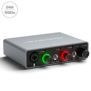 أرخص جهاز تسجيل صوتي احترافي xlr خارجي 24bit khz معدات تسجيل استوديو usb من أرخص واجهة - Product Image 2