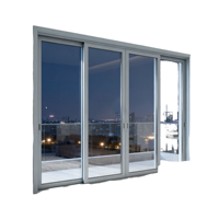 Fenêtre coulissante en aluminium à double vitrage trempé, coupe-vent, isolante thermique et insonorisée pour villa résidentielle