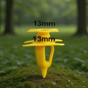 Clips de Plástico para Carrocería de Automóvil, 13x18x9.6mm, Amarillo, para Reparación de Carrocería - Product Image 3
