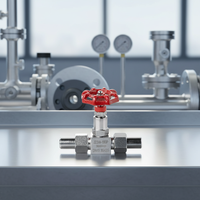 Vanne à aiguille manuelle en acier inoxydable DN15 PN160 SS316 à filetage femelle pour contrôle de haute précision - Direct Usine