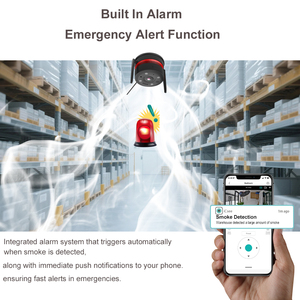 Détecteur de fumée 4MP avec caméra POE, vue grand angle, détection intelligente de la fumée, alerte en temps réel, ONVIF, cuisine, <span class=keywords><strong>restaurant</strong></span> - Product Image 2