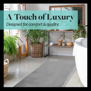 סט 3 חלקים של שטיחי אמבטיה מקצף זיכרון, נגד החלקה, ייבוש מהיר, סופגי מים, פלנל רחיץ לשימוש ביתי - Product Image 3